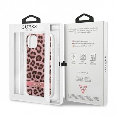 Dėklas Guess Leopard GUHCP13SHSLEOP iPhone 13 mini Rožinis 7