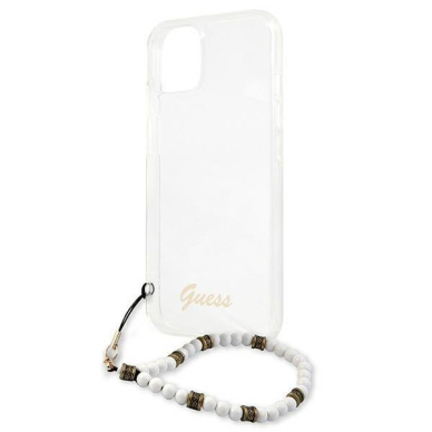 Dėklas Guess GUHCP13SKPSWH iPhone 13 mini White Pearl 5