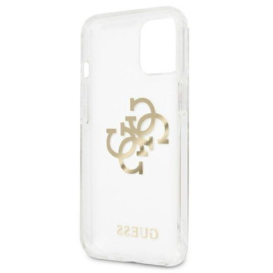 Akcija! Dėklas Guess 4G Gold Charms Collection iPhone 13 mini permatomas  6