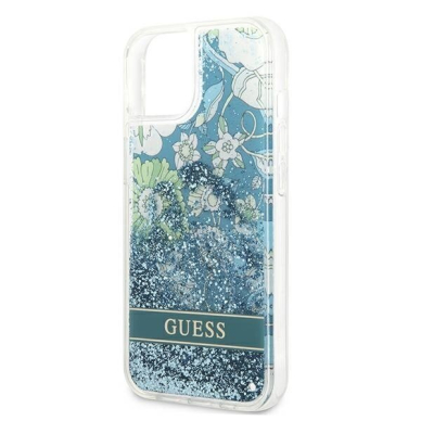 Originalus dėklas Guess GUHCP13SLFLSN iPhone 13 mini Flower Liquid Glitter 13