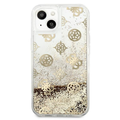 Originalus Guess dėklas GUHCP13SLGPEGO iPhone 13 mini 5,4" Auksinis Peony Liquid Glitter 2