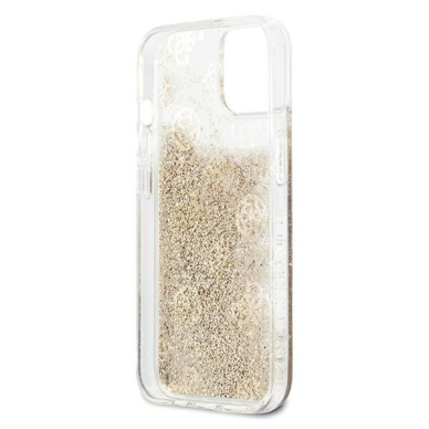 Originalus Guess dėklas GUHCP13SLGPEGO iPhone 13 mini 5,4" Auksinis Peony Liquid Glitter 5