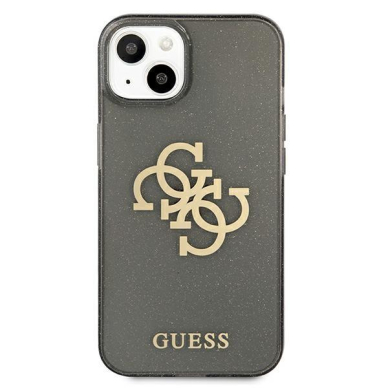 Originalus Guess dėklas GUHCP13SPCUGL4GBK iPhone 13 mini 5,4" Juodas Glitter 4G Big Logo 2