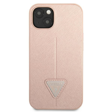 Dėklas Guess SaffianoTriangle Logo GUHCP13SPSATLP iPhone 13 mini Rožinis 2