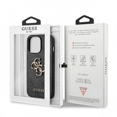 Dėklas Guess GUHCP13X4GMGGR iPhone 13 Pro Max 6,7" Pilkas 4G Big Metal Logo 7