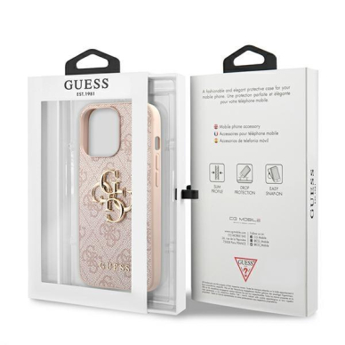 Dėklas Guess 4G Big Metal Logo GUHCP13X4GMGPI iPhone 13 Pro Max Rožinis 7