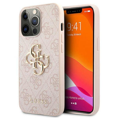 Dėklas Guess 4G Big Metal Logo GUHCP13X4GMGPI iPhone 13 Pro Max Rožinis