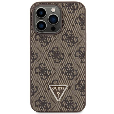 Originalus dėklas Guess GUHCP13XP4TDSCPW case skirta iPhone 13 Pro Max 6.7  - Rudas Crossbody 4G Metal Logo 2