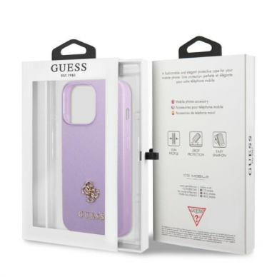 Dėklas Guess Saffiano  GUHCP13XPS4MU iPhone 13 Pro Max Purpurinis 7