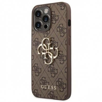 Dėklas Guess GUHCP14L4GMGBR iPhone 14 Pro Rudas 1