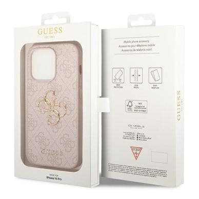 Dėklas Guess GUHCP14L4GMGPI iPhone 14 Pro Rožinis 4