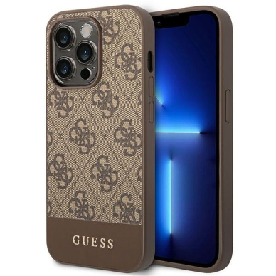 Dėklas Guess GUHCP14LG4GLBR iPhone 14 Pro Rudas