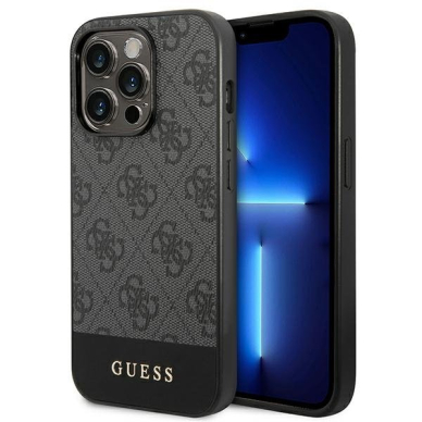 Dėklas Guess GUHCP14LG4GLGR iPhone 14 Pro Pilkas