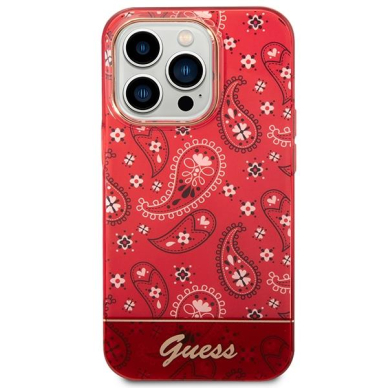 Dėklas Guess Bandana Paisley GUHCP14LHGBNHR iPhone 14 Pro Raudonas 2