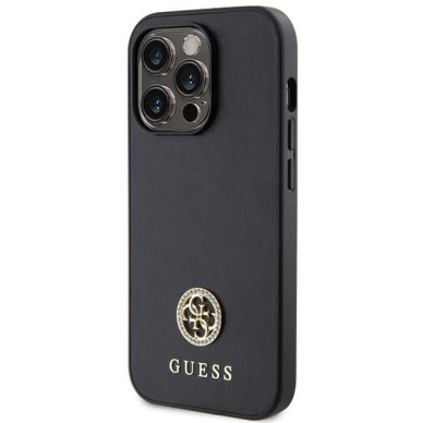 Dėklas Guess Strass Metal Logo GUHCP14LPS4DGPK iPhone 14 Pro - Juodas 1