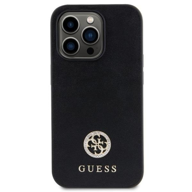 Dėklas Guess Strass Metal Logo GUHCP14LPS4DGPK iPhone 14 Pro - Juodas 2