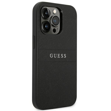 Dėklas Guess Saffiano Strap GUHCP14LPSASBBK iPhone 14 Pro Juodas 3