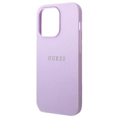 Dėklas Guess Saffiano Strap GUHCP14LPSASBPU iPhone 14 Pro Purpurinis 7