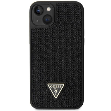 Dėklas Guess Rhinestone Triangle GUHCP14MHDGTPK iPhone 14 Plus Juodas 2