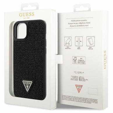 Dėklas Guess Rhinestone Triangle GUHCP14MHDGTPK iPhone 14 Plus Juodas 7