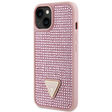 Dėklas Guess Rhinestone Triangle GUHCP14MHDGTPP iPhone 14 Plus Rožinis 1