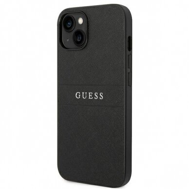 Dėklas Guess Saffiano Strap GUHCP14MPSASBBK iPhone 14 Plus Juodas 1