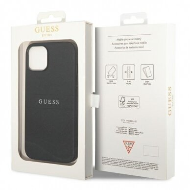 Dėklas Guess Saffiano Strap GUHCP14MPSASBBK iPhone 14 Plus Juodas 4