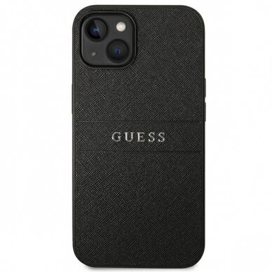 Dėklas Guess Saffiano Strap GUHCP14MPSASBBK iPhone 14 Plus Juodas 5