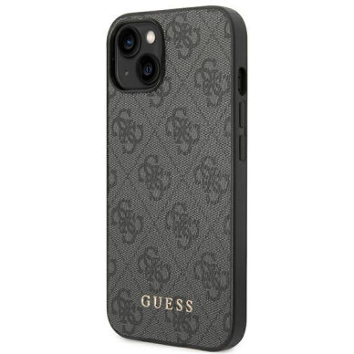 Dėklas Guess 4G Metal Gold Logo GUHCP14SG4GFGR iPhone 14 Pilkas 1