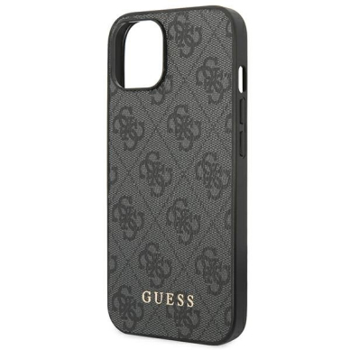 Dėklas Guess 4G Metal Gold Logo GUHCP14SG4GFGR iPhone 14 Pilkas 7