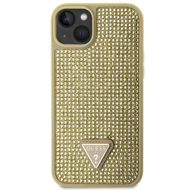 Dėklas Guess Rhinestone Triangle GUHCP14SHDGTPD iPhone 14 Auksinis 2