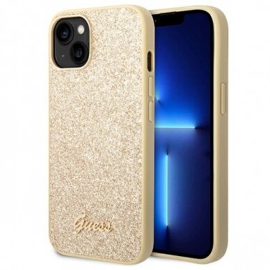 Dėklas Guess GUHCP14SHGGSHD iPhone 14 Auksinis