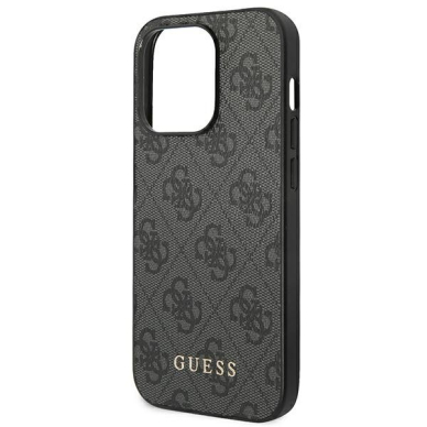 Dėklas Guess 4G Metal Gold Logo GUHCP14XG4GFGR iPhone 14 Pro Max Pilkas 6