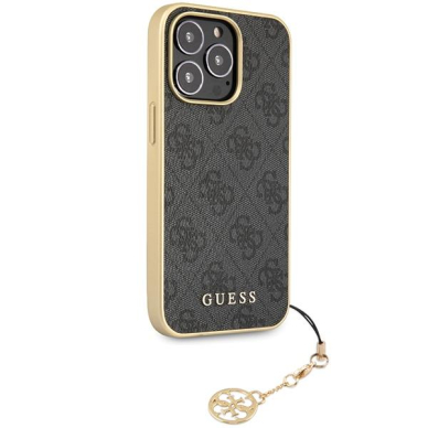 Dėklas Guess 4G Charms Collection GUHCP14XGF4GGR iPhone 14 Pro Max Pilkas 3