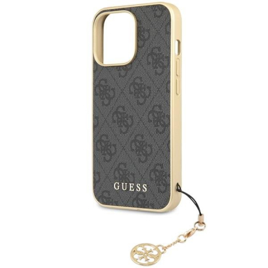 Dėklas Guess 4G Charms Collection GUHCP14XGF4GGR iPhone 14 Pro Max Pilkas 5