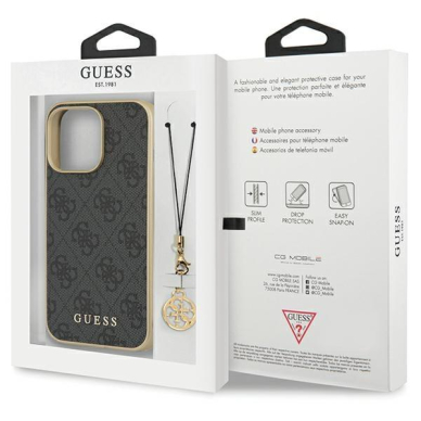 Dėklas Guess 4G Charms Collection GUHCP14XGF4GGR iPhone 14 Pro Max Pilkas 7