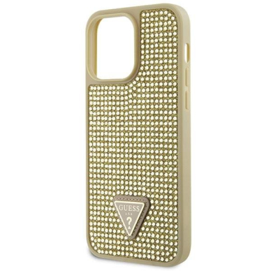 Dėklas Guess Rhinestone Triangle GUHCP14XHDGTPD iPhone 14 Pro Max Auksinis 5