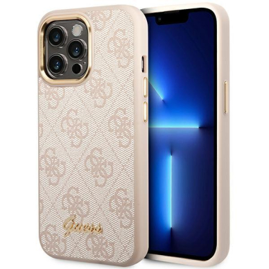 Dėklas Guess GUHCP14XHG4SHP iPhone 14 Pro Max Rožinis