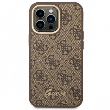 Dėklas Guess Vintage Gold Logo GUHCP14XHG4SHW iPhone 14 Pro Max Rudas 2