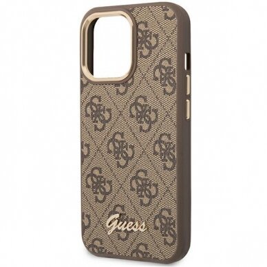 Dėklas Guess Vintage Gold Logo GUHCP14XHG4SHW iPhone 14 Pro Max Rudas 5