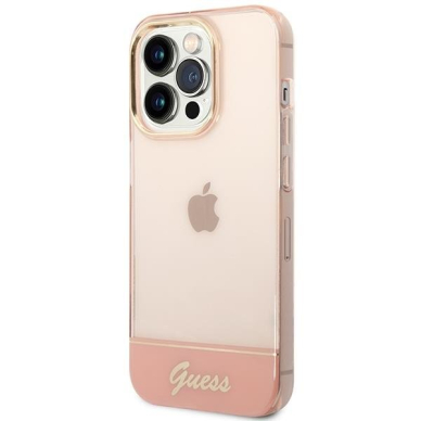 Dėklas Guess Translucent GUHCP14XHGCOP iPhone 14 Pro Max Rožinis 1