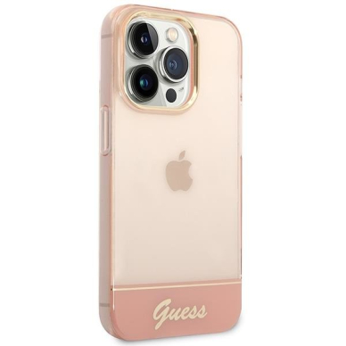 Dėklas Guess Translucent GUHCP14XHGCOP iPhone 14 Pro Max Rožinis 3