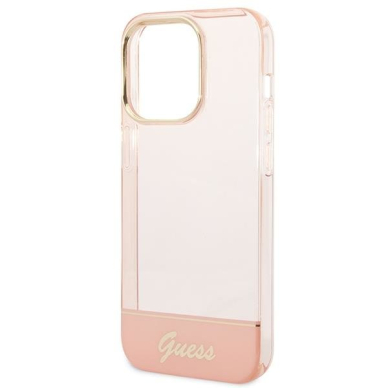 Dėklas Guess Translucent GUHCP14XHGCOP iPhone 14 Pro Max Rožinis 5