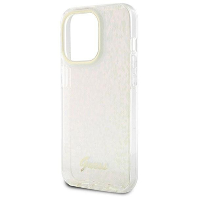 Originalus dėklas Guess GUHCP15LHDECMP iPhone 15 Pro 6.1  rožinis/rožinis hardcase IML Faceted Mirror Disco Iridescent 5