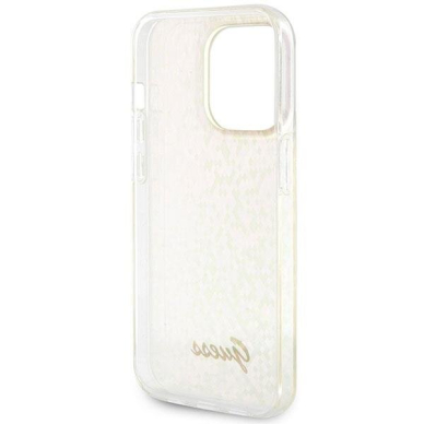 Originalus dėklas Guess GUHCP15LHDECMP iPhone 15 Pro 6.1  rožinis/rožinis hardcase IML Faceted Mirror Disco Iridescent 6