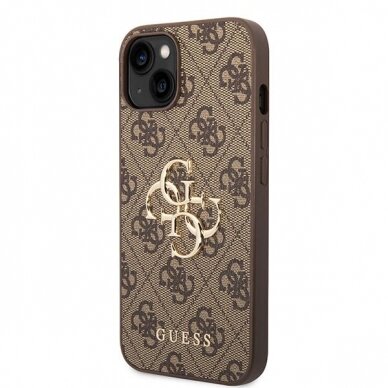 Originalus dėklas Guess GUHCP15M4GMGBR iPhone 15 Plus 6.7  Rudas/Rudas hardcase 4G Big Metal Logo 1