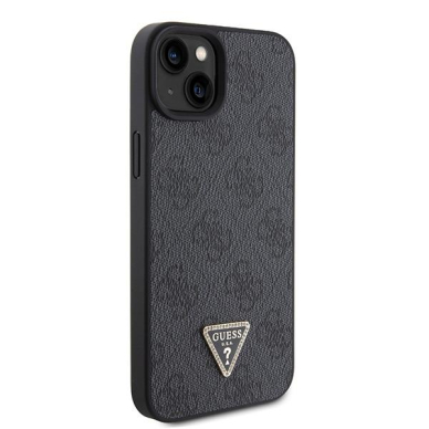 Originalus dėklas Guess GUHCP15SP4TDPK iPhone 15 6.1  Juodas hardcase Leather 4G Diamond Triangle 3