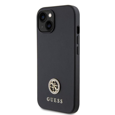 Originalus dėklas Guess GUHCP15SPS4DGPK iPhone 15 6.1  Juodas hardcase Strass Metal Logo 1