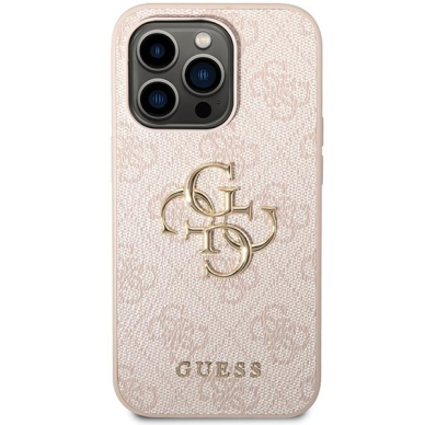 Originalus dėklas Guess GUHCP15X4GMGPI iPhone 15 Pro Max 6.7  rožinis/rožinis hardcase 4G Big Metal Logo 2