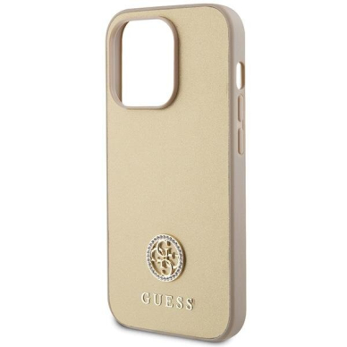 Originalus dėklas Guess GUHCP15XPS4DGPD iPhone 15 Pro Max 6.7  gold/gold hardcase Strass Metal Logo 5